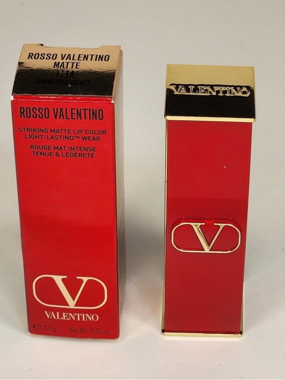 Valentino NIB ROSSO VALENTINO Matte 111A Undressed Velvet Lip - Refillable Case - Picture 2 of 4